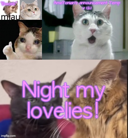 Y’all remember him | Night my lovelies! | image tagged in ametonian's announcement temp v 1 2 1 | made w/ Imgflip meme maker