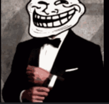 troll face suit Blank Meme Template