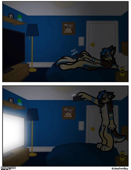 No Title (art credit: ShepGoesBlep) | image tagged in furry,cartoon,comic,relatable,shepgoesblep | made w/ Imgflip meme maker