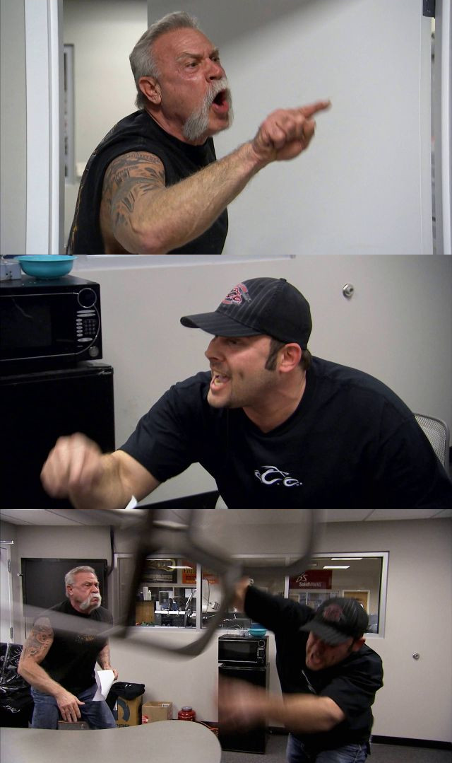 American Chopper argument 3-tier Blank Meme Template