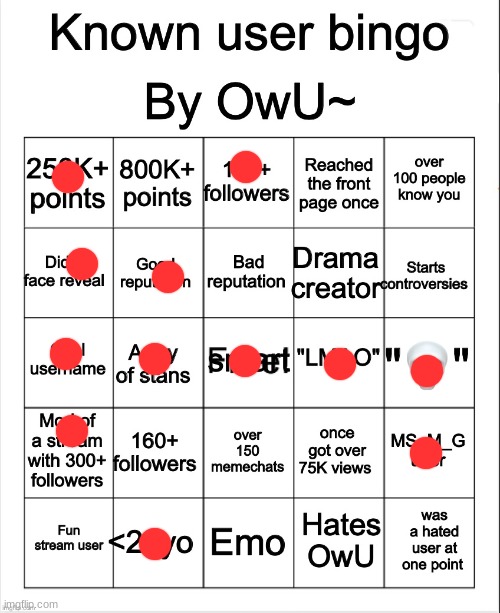 My stans are me, myself, johnathan foord, the skinwalker in my backyard, that one Duccfanboy mf, and my flesh. | image tagged in stupid bingo by owu re-uploaded by ayden | made w/ Imgflip meme maker