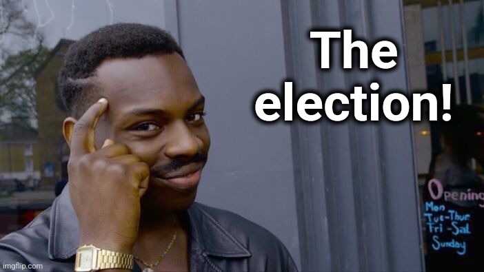 Roll Safe Think About It Meme | The
election! | image tagged in memes,roll safe think about it | made w/ Imgflip meme maker