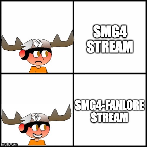 SMG5 hotline bling (credit goes to STH4PLAYZ and Memescreator941 | SMG4 STREAM; SMG4-FANLORE STREAM | image tagged in smg5 hotline bling credit goes to sth4playz and memescreator941 | made w/ Imgflip meme maker