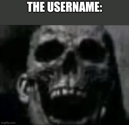 mr incredible skull | THE USERNAME: | image tagged in mr incredible skull | made w/ Imgflip meme maker