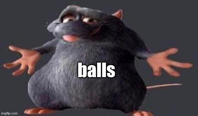 Shrugging Rat | balls | image tagged in shrugging rat | made w/ Imgflip meme maker