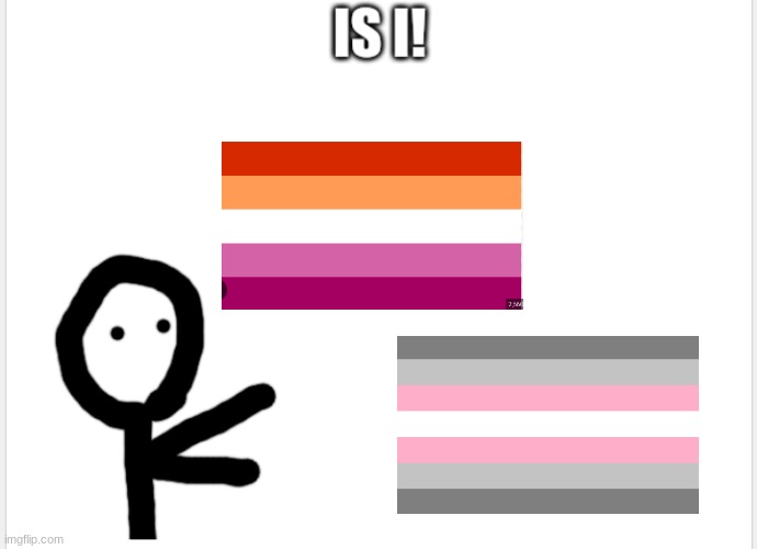 Is I | image tagged in is i,lesbian,demigirl | made w/ Imgflip meme maker