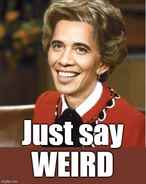 Just say
 WEIRD | made w/ Imgflip meme maker