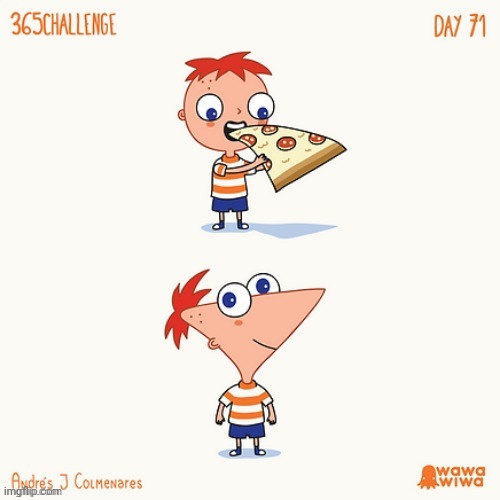 Pizza face transformation | image tagged in pizza,face,phineas and ferb,phineas,comics,comics/cartoons | made w/ Imgflip meme maker