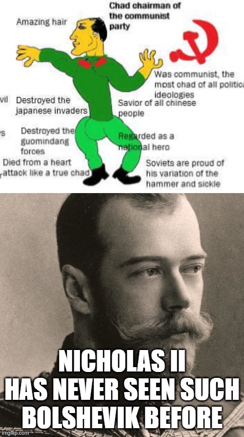 image tagged in nicholas ii has never seen icy bolshevik before | made w/ Imgflip meme maker