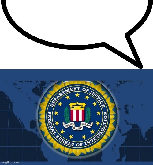 image tagged in speech bubble transparent,fbi logo | made w/ Imgflip meme maker