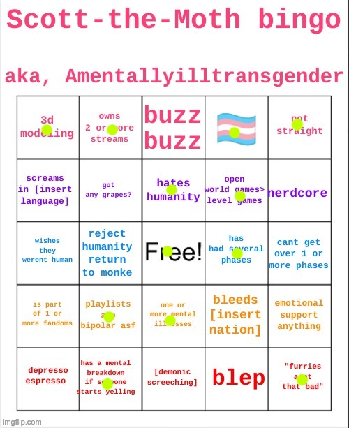what the FUCK DO THESE MEEAAANNN | image tagged in scott the moth bingo | made w/ Imgflip meme maker