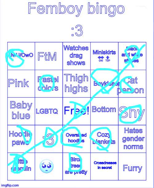 This is how norms play... Not how I play | image tagged in femboy bingo | made w/ Imgflip meme maker