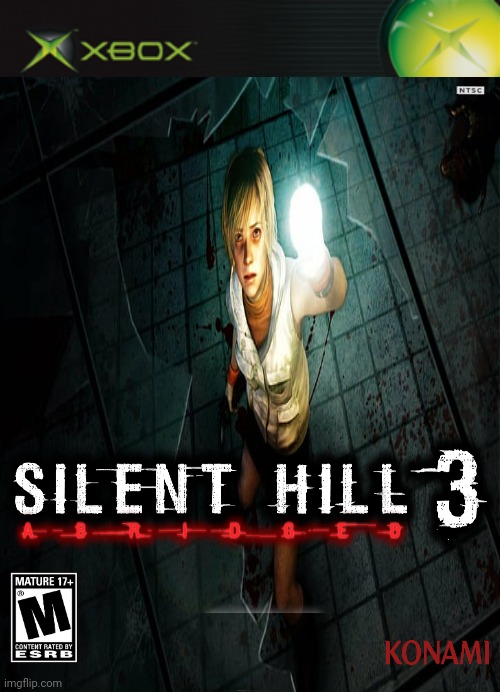 Silent Hill 3 original xbox port | image tagged in xbox game case | made w/ Imgflip meme maker