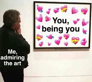 Admiring The Art. Blank Meme Template