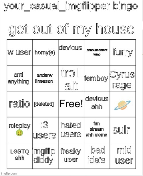 e | image tagged in yci bingo | made w/ Imgflip meme maker