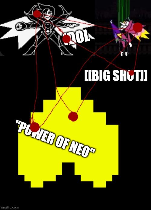 In an Alternate Universe... | IDOL; [[BIG SHOT]]; "POWER OF NEO" | image tagged in mettaton neo,spamton neo blank format,spamton,mettaton,undertale,deltarune | made w/ Imgflip meme maker