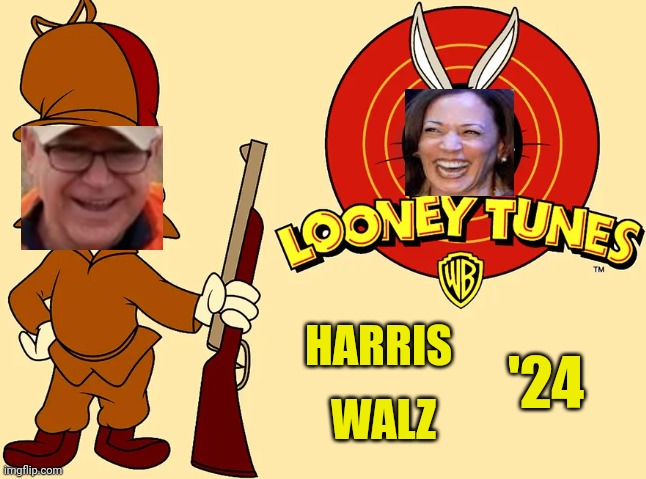 Harris Walz Cast In Looney Tunes Remake | HARRIS; '24; WALZ | image tagged in presidential race,kamala harris,democrats,libtards,looney tunes,remake | made w/ Imgflip meme maker