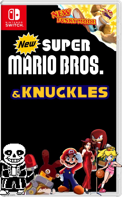 New Super Mario Bros. and Knuckles | image tagged in knuckles,mario,sans | made w/ Imgflip meme maker