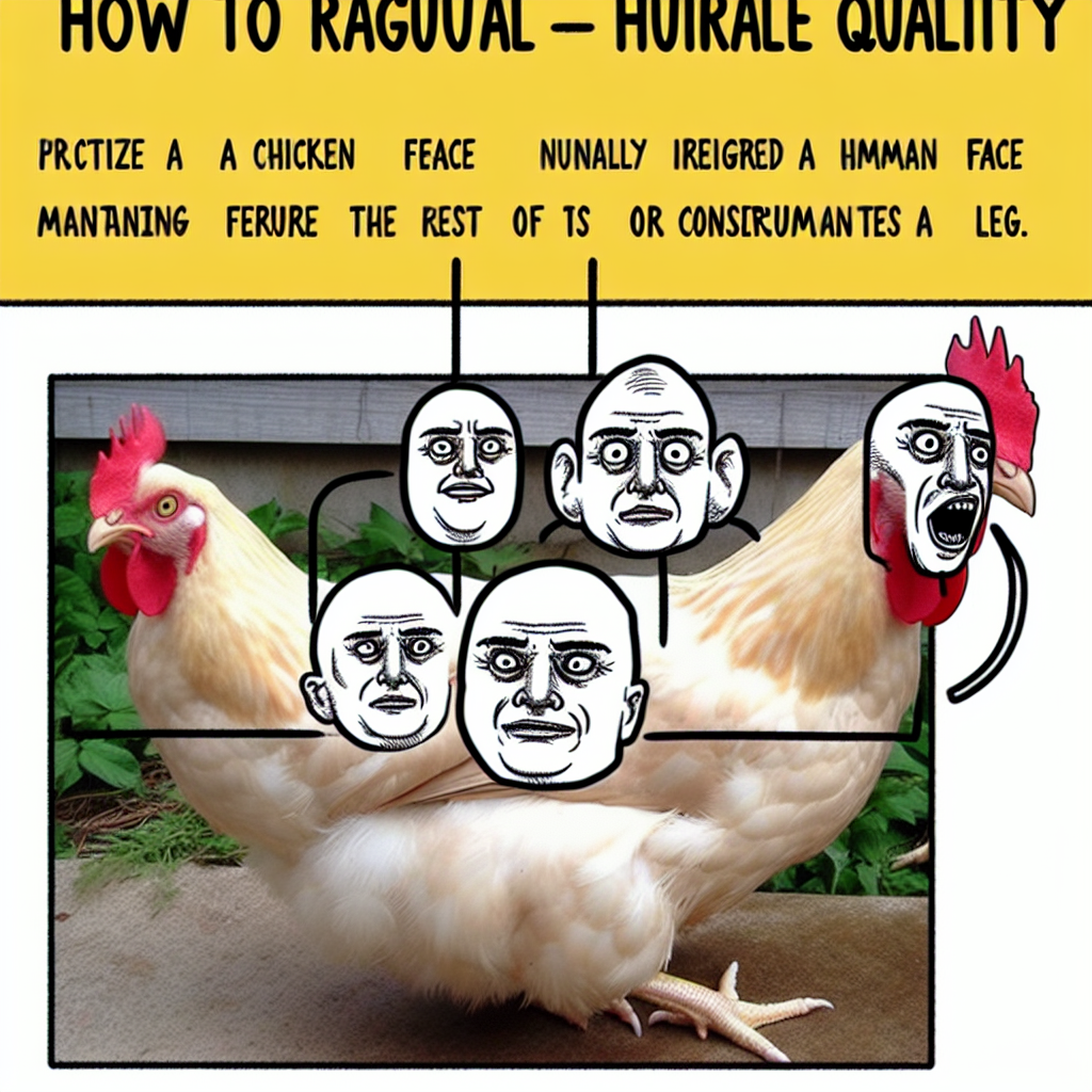 chicken with human face Blank Meme Template