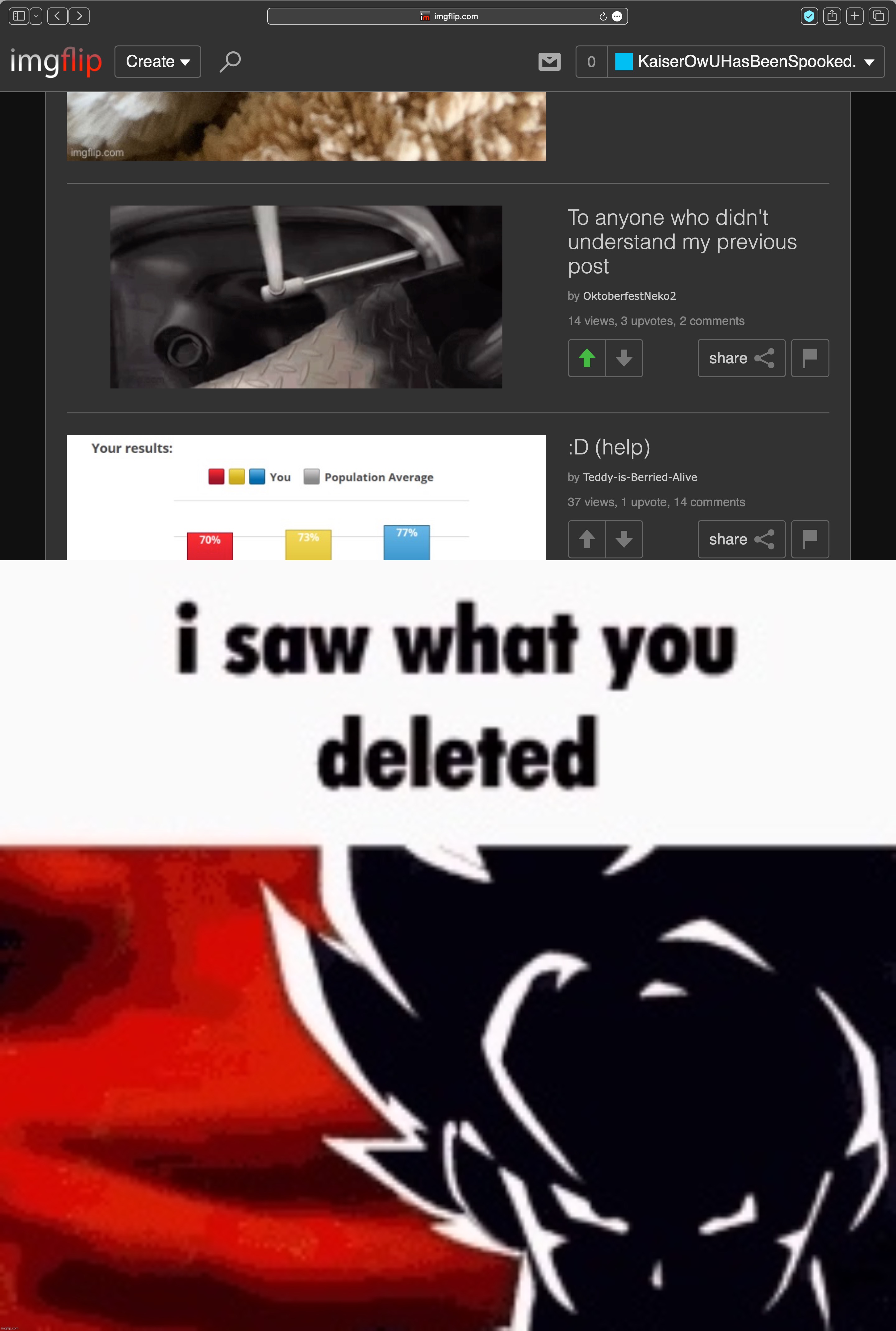 @Neko | image tagged in i saw what you deleted | made w/ Imgflip meme maker