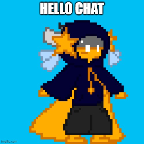 Updated the 64 bit sprite | HELLO CHAT | image tagged in cosmo64bitupdated png | made w/ Imgflip meme maker