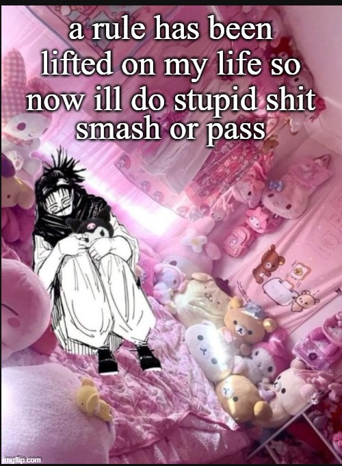 literally me fr | a rule has been lifted on my life so now ill do stupid shit; smash or pass | image tagged in literally me fr | made w/ Imgflip meme maker