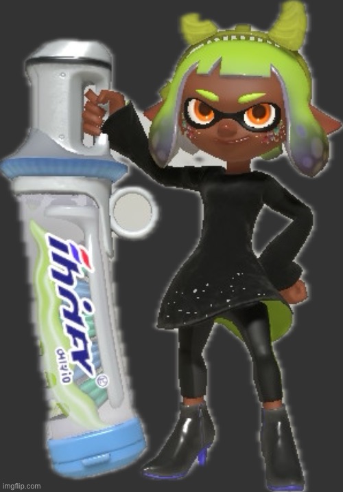 Current Inkmatas design in Splatoon 3 | made w/ Imgflip meme maker