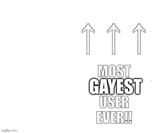 The most user ever | GAYEST | image tagged in the most user ever | made w/ Imgflip meme maker