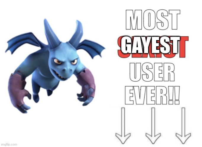 most sexist user ever!! | GAYEST | image tagged in most sexist user ever | made w/ Imgflip meme maker