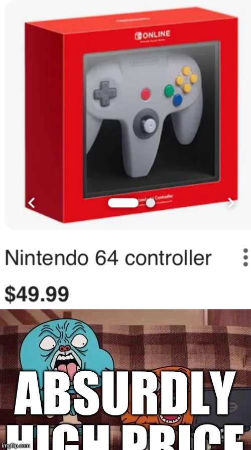 ABSURDLY HIGH PRICE | image tagged in mortified gumball | made w/ Imgflip meme maker