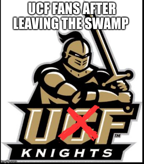 UCF vs Florida rivalry meme | UCF FANS AFTER LEAVING THE SWAMP | image tagged in ucf knights,college football,memes,funny memes,success kid | made w/ Imgflip meme maker