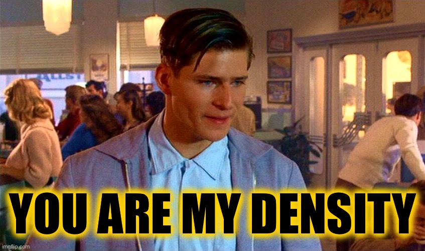 George McFly | YOU ARE MY DENSITY | image tagged in george mcfly | made w/ Imgflip meme maker