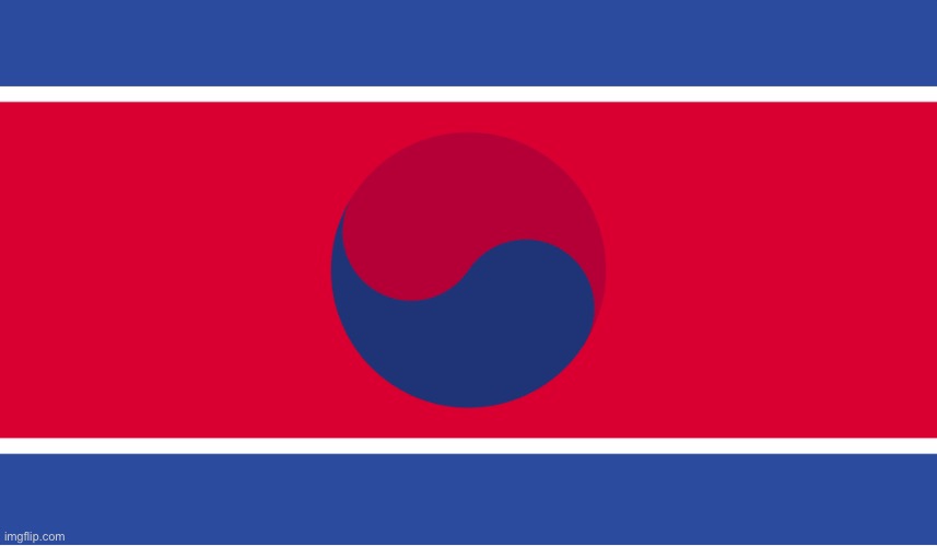 My idea for a unified Korea’s flag | image tagged in flags,korea | made w/ Imgflip meme maker