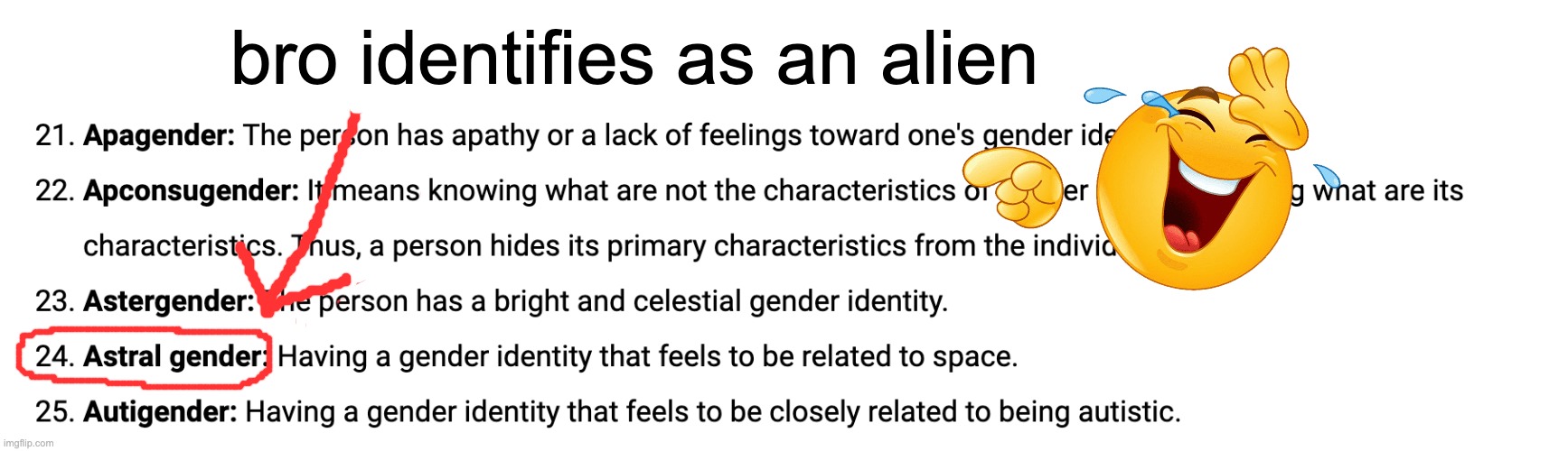 bro identifies as an alien | bro identifies as an alien | image tagged in gay pride | made w/ Imgflip meme maker