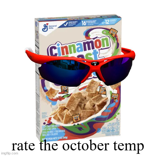 cinnaspooky | rate the october temp | image tagged in cinnaspooky | made w/ Imgflip meme maker