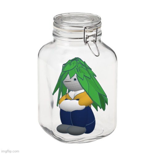 Claire gooning rn | image tagged in glass jar | made w/ Imgflip meme maker