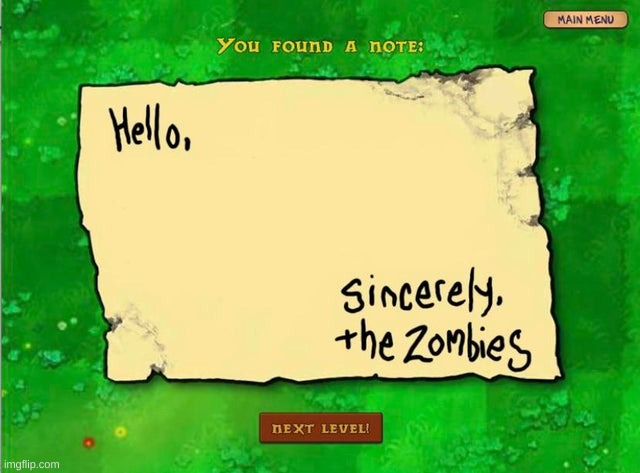 ‎‎‎‎‎‎‎‎ㅤ | THEIR IZ NO SANITY. | image tagged in letter from the zombies | made w/ Imgflip meme maker