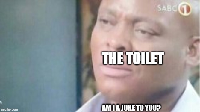 THE TOILET AM I A JOKE TO YOU? | made w/ Imgflip meme maker