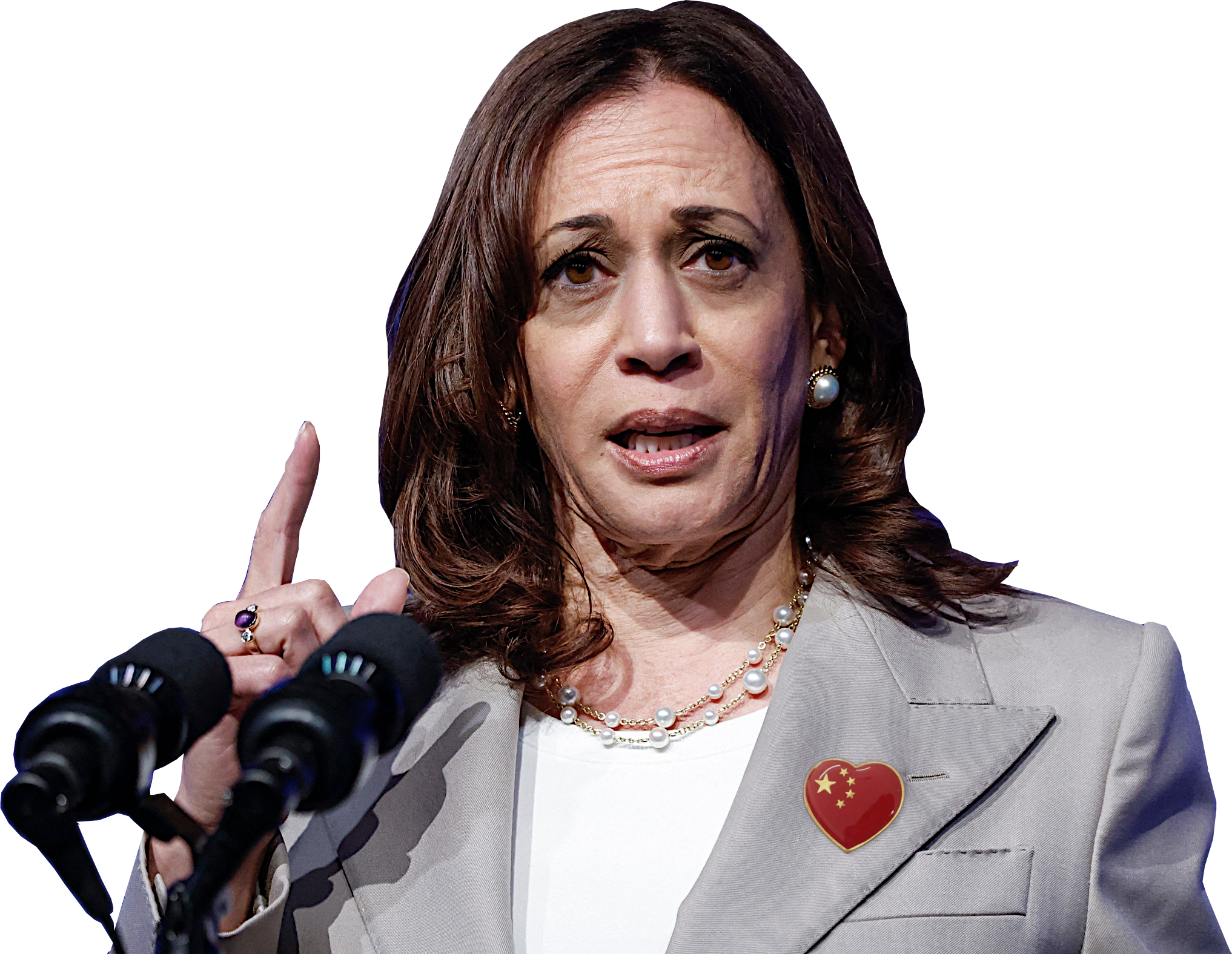 KAMALA - Points Up - TIRED Blank Meme Template