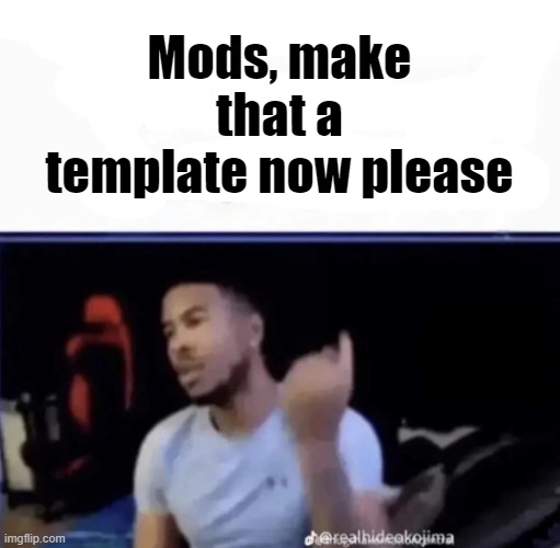 Mods, make that a template now please Blank Meme Template