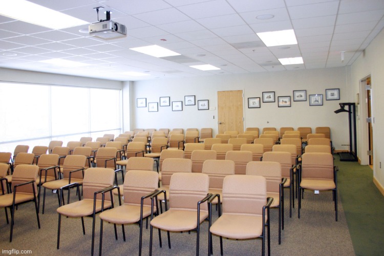 This one's for all the chairsexuals out there | image tagged in empty room with chairs | made w/ Imgflip meme maker