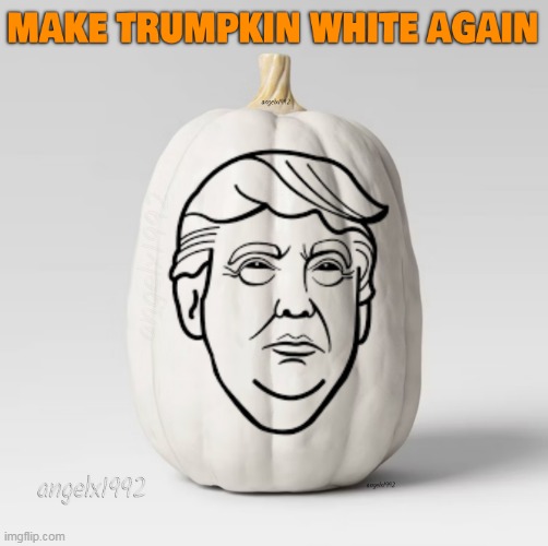 weirdo orange man bad | image tagged in halloween,donald trump is an idiot,clown car republicans,donald trump the clown,pumpkin,holidays | made w/ Imgflip meme maker