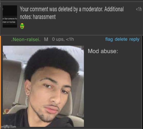man i love mods | image tagged in mod abuse | made w/ Imgflip meme maker
