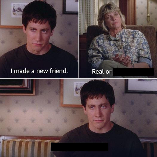 Donnie Darko's "I Made a New Friend" Blank Meme Template