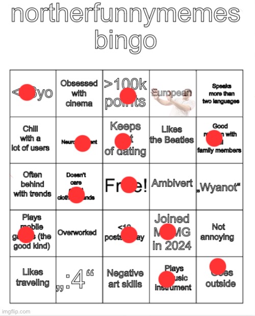 northerfunnymemes bingo | image tagged in northerfunnymemes bingo | made w/ Imgflip meme maker