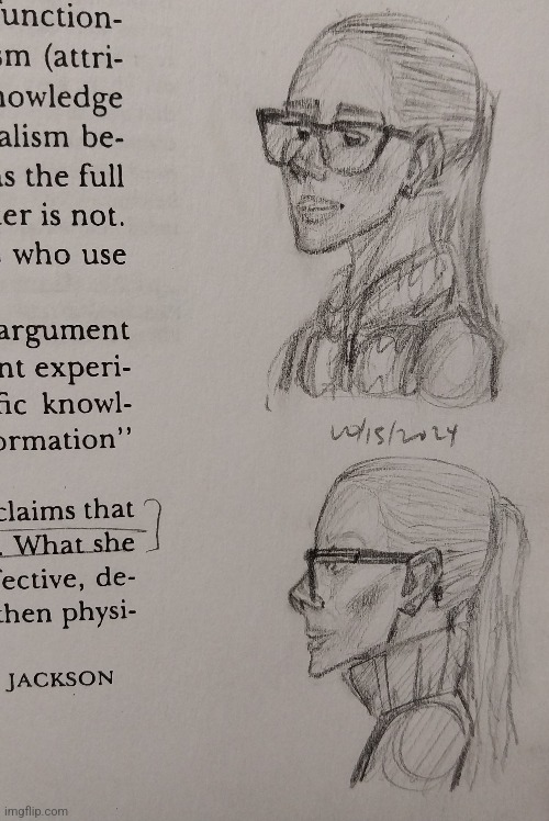 Some Drawings I Did Before Class | image tagged in girls,glasses,white girls,drawings,sketch | made w/ Imgflip meme maker