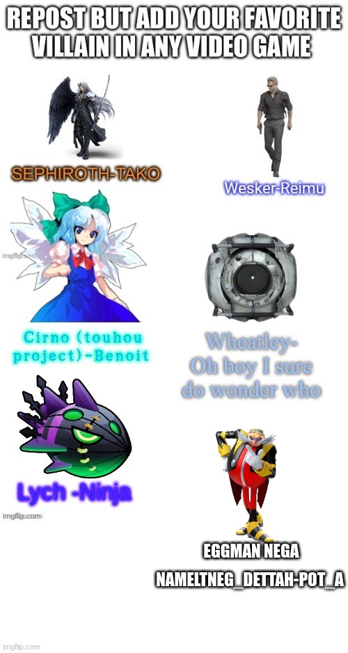 Please don't hate me | EGGMAN NEGA; NAMELTNEG_DETTAH-POT_A | image tagged in eggman nega | made w/ Imgflip meme maker