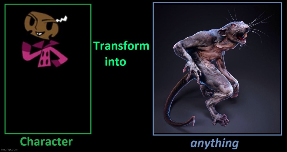 What if Brit Crust transforms into a Wererat? | image tagged in what if this character transform anything,rat,my life as a teenage robot | made w/ Imgflip meme maker