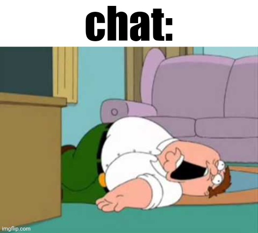 Dead Peter Griffin | chat: | image tagged in dead peter griffin | made w/ Imgflip meme maker