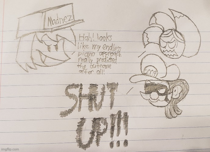 Goofy ahh doodle in class: Irony (Ft. Madnez) | image tagged in school,class,drawing | made w/ Imgflip meme maker